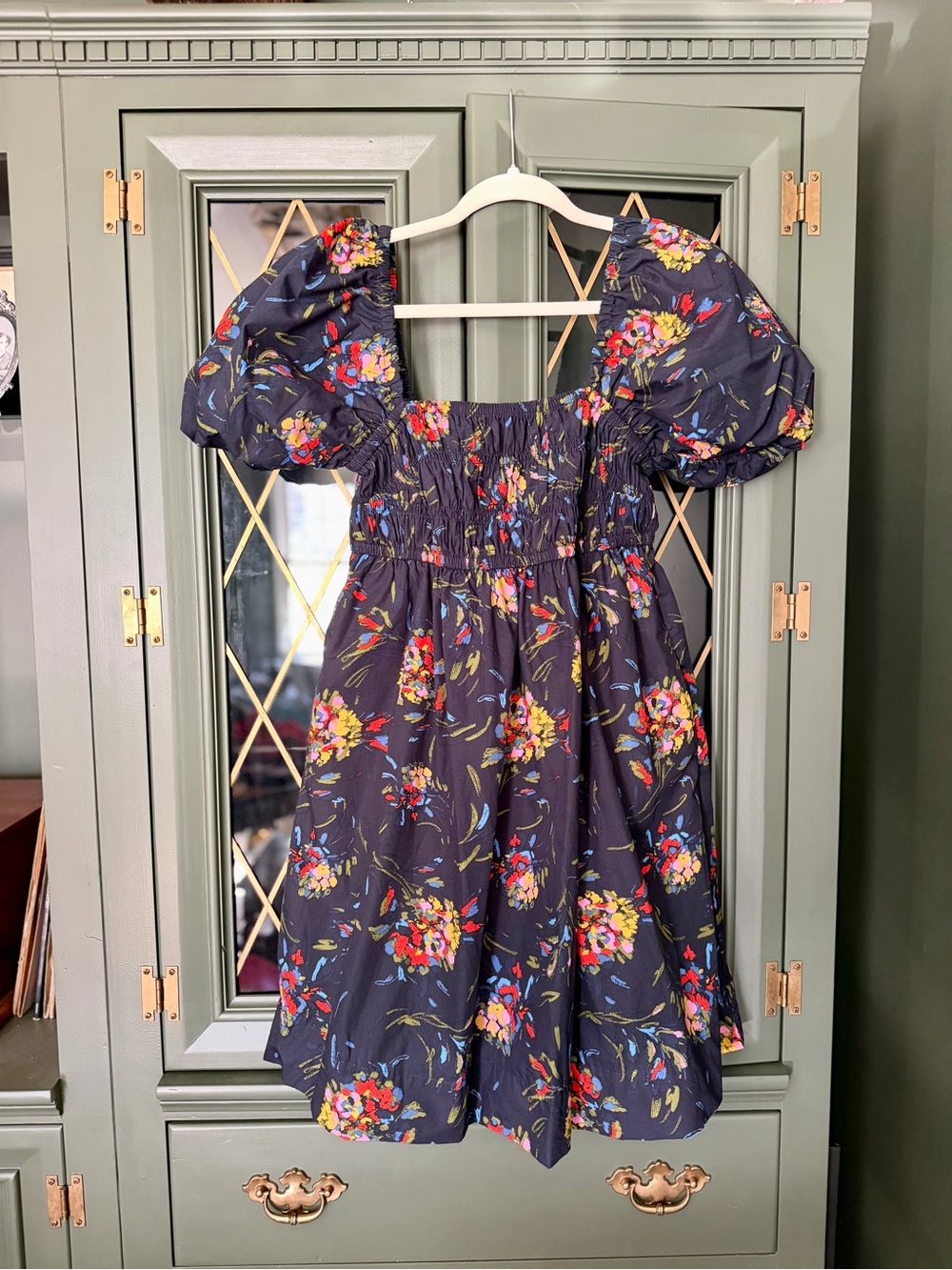 Puff-Sleeve Dress